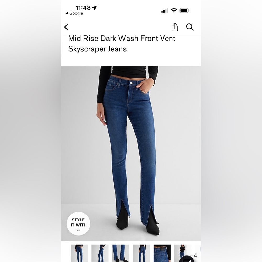 Express split hem jeans